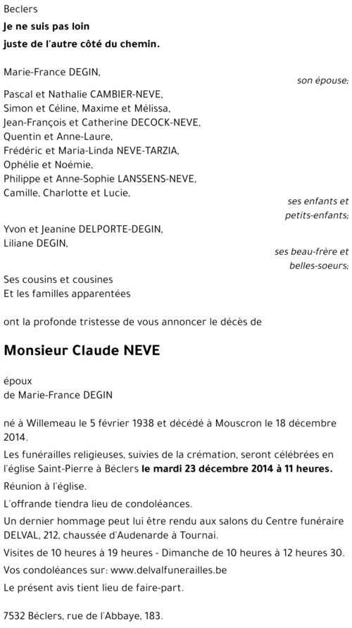 Claude NEVE
