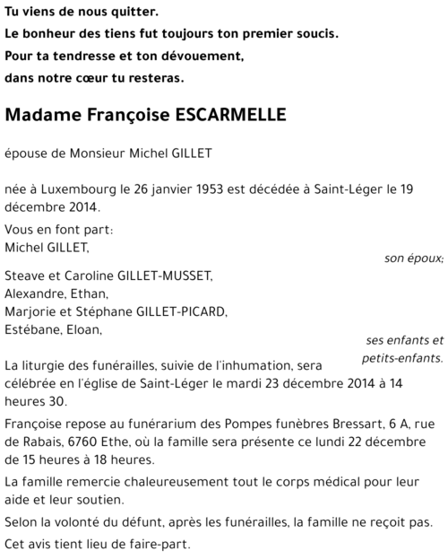 Françoise ESCARMELLE 