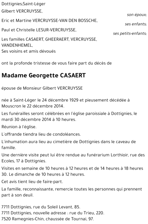 Georgette CASAERT