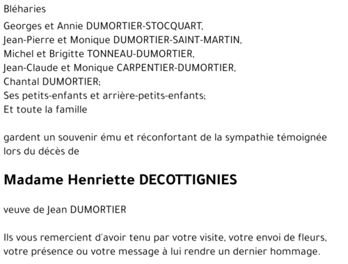 Henriette DECOTTIGNIES
