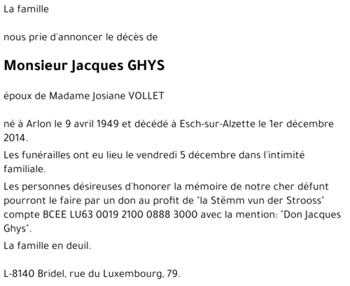 Jacques GHYS