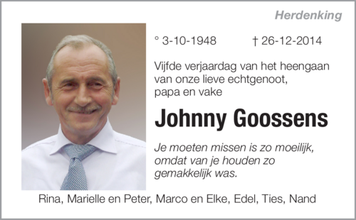 Johnny Goossens