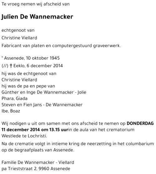 Julien De Wannemacker