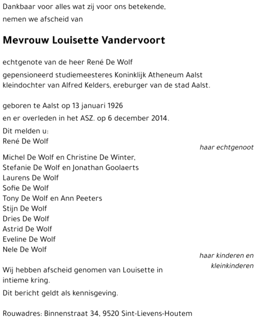 Louisette Vandervoort