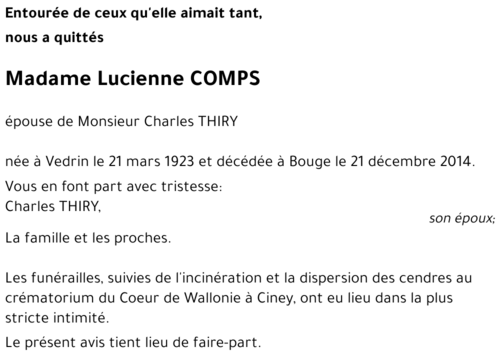 Lucienne COMPS