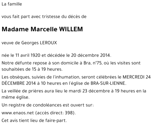 Marcelle WILLEM