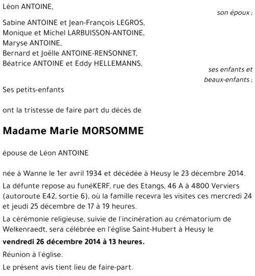 Marie MORSOMME