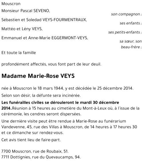 Marie-Rose VEYS