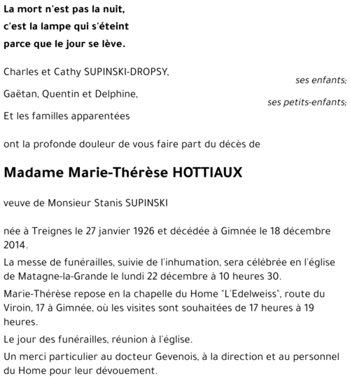 Marie-Thérèse HOTTIAUX