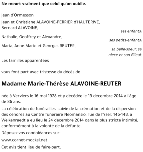 Marie-Thérèse REUTER