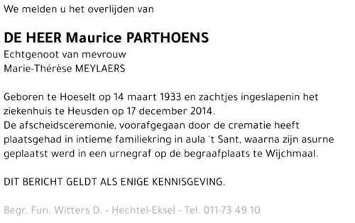 Maurice Parthoens