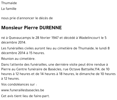 Pierre DURENNE