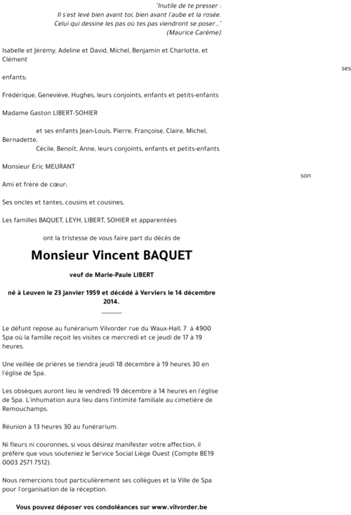 Vincent BAQUET