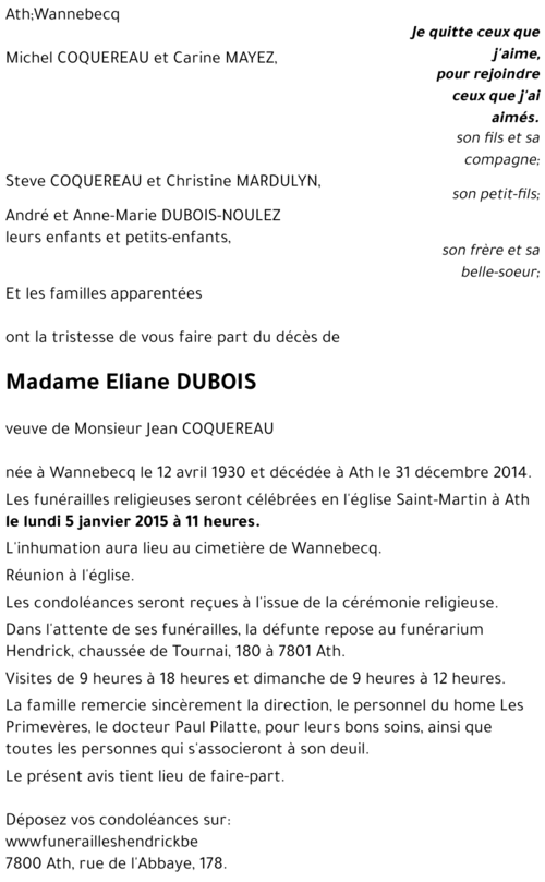 Eliane DUBOIS