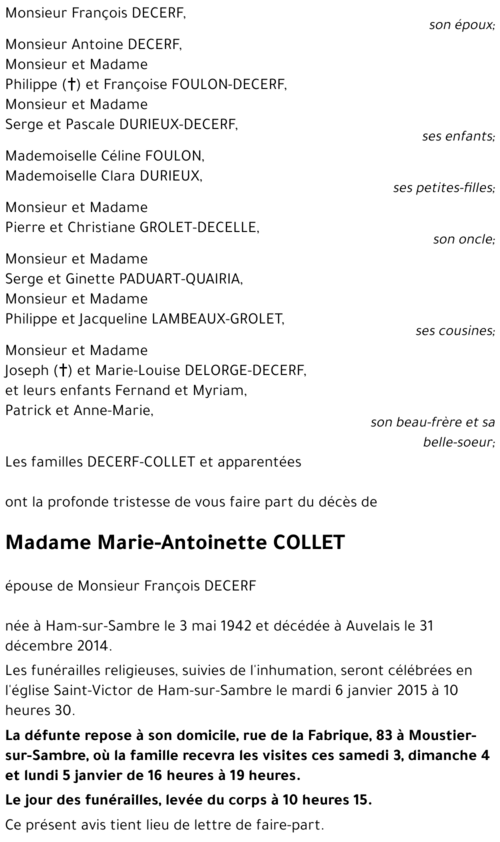 Marie-Antoinette COLLET