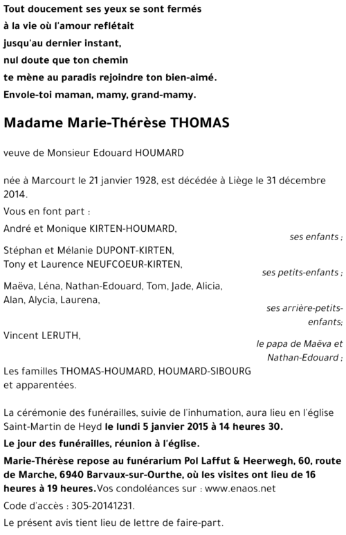 Marie-Thérèse THOMAS