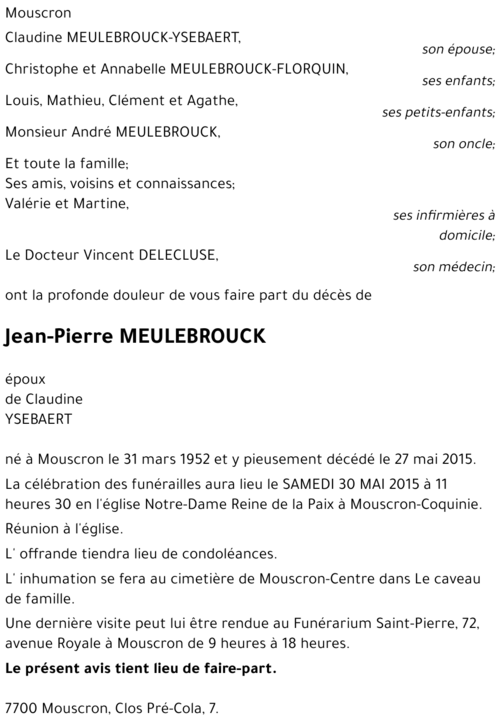 Jean-Pierre MEULEBROUCK