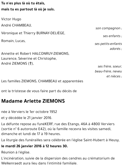 Arlette ZIEMONS