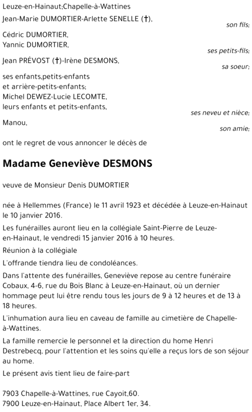 Geneviève Desmons