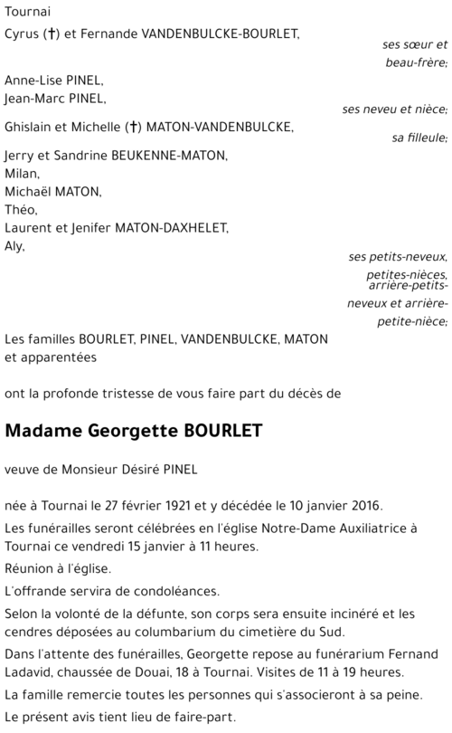 Georgette BOURLET