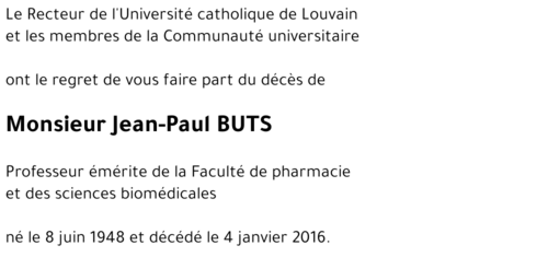 Jean-Paul BUTS