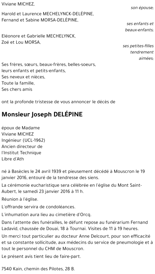 Joseph DELÉPINE
