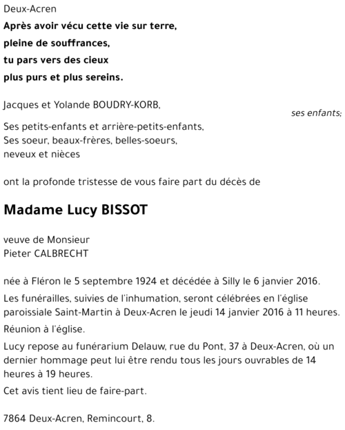 Lucy BISSOT