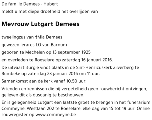 Lutgart Demees