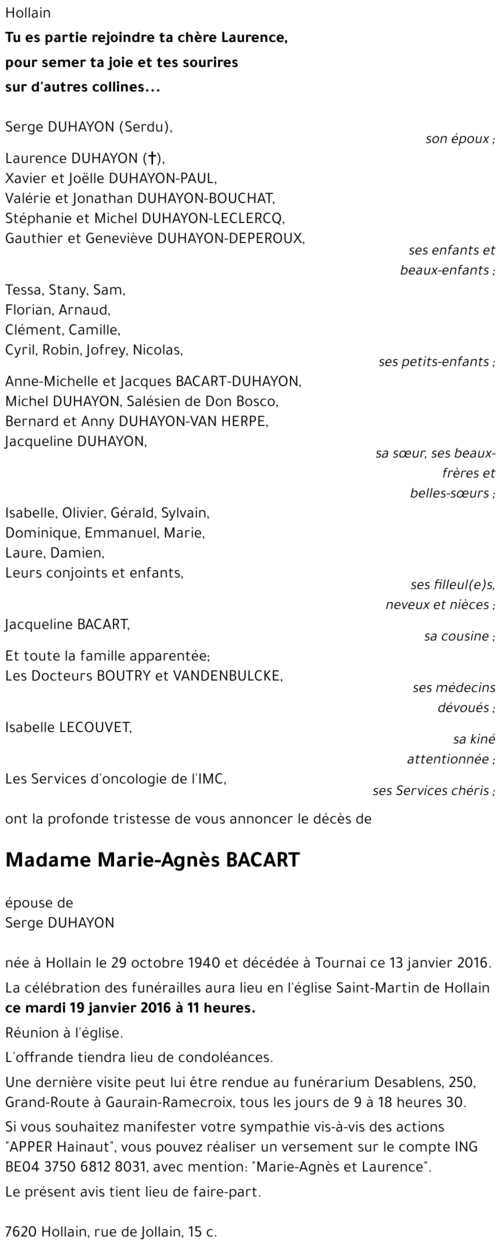 Marie-Agnès BACART