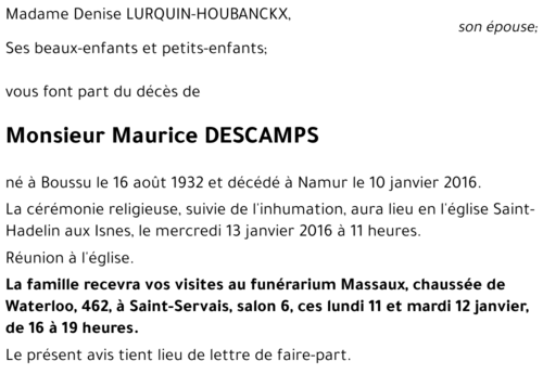 Maurice DESCAMPS