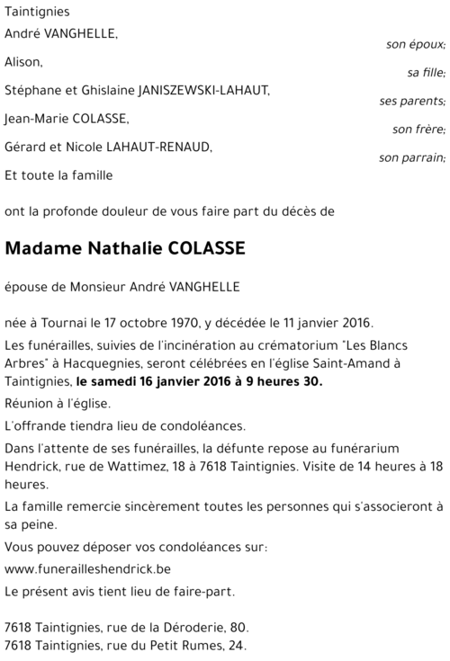 Nathalie COLASSE