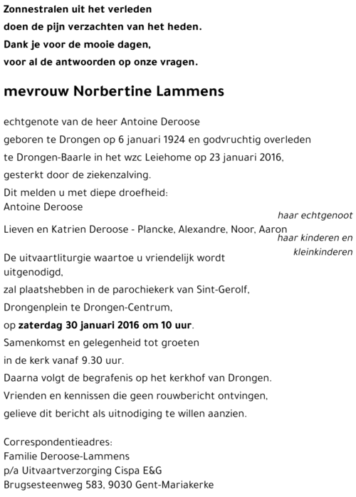 Norbertine Lammens