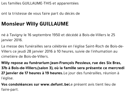 Willy GUILLAUME