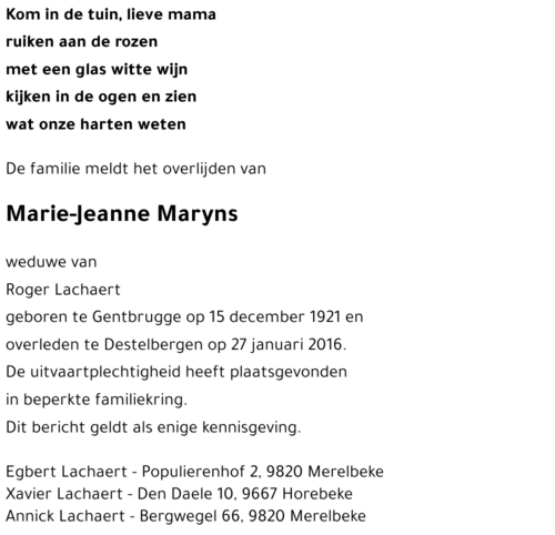 Marie-Jeanne Maryns