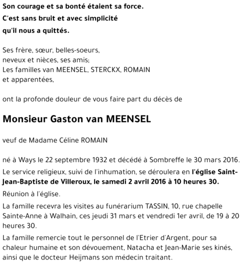 Gaston van MEENSEL