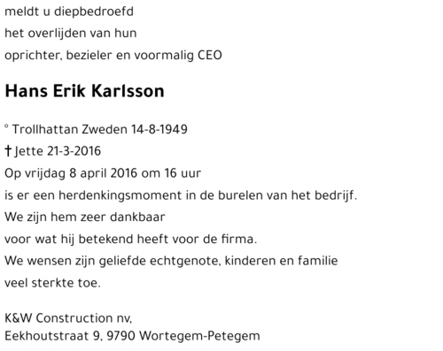 Hans Erik Karlsson