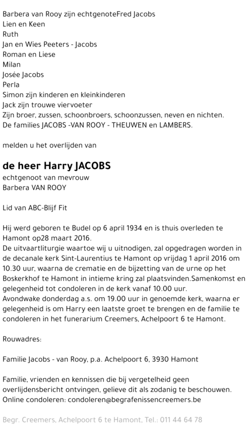 Harry Jacobs