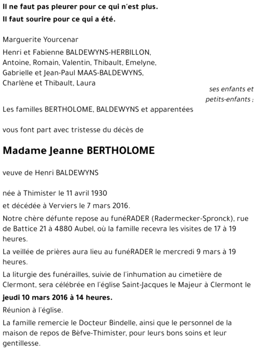 Jeanne BERTHOLOME