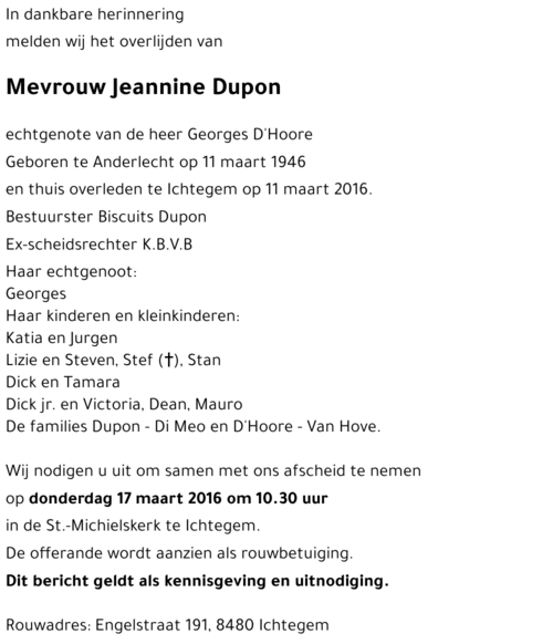 Jeannine Dupon