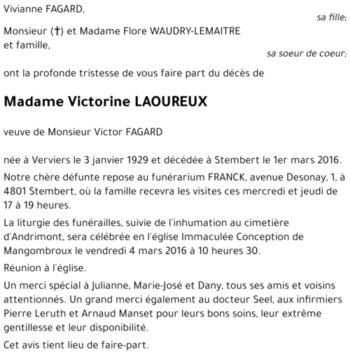 LAOUREUX Victorine