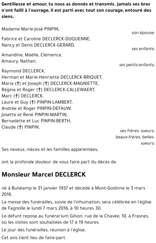 Marcel DECLERCK