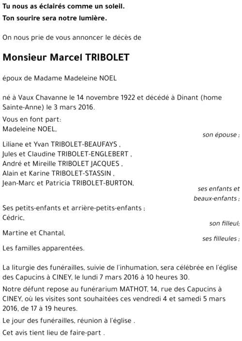 Marcel TRIBOLET