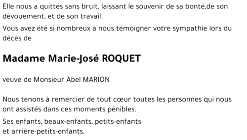 Marie-José ROQUET