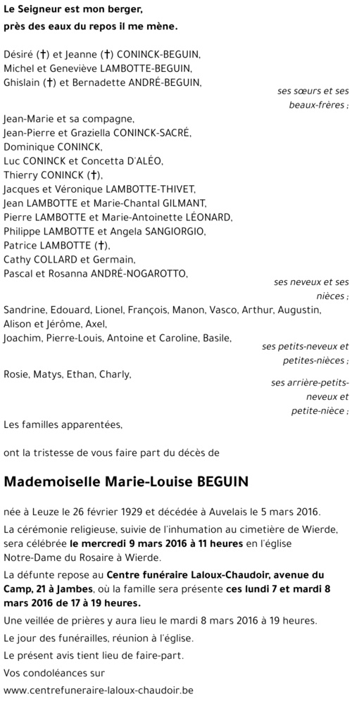 Marie-Louise BEGUIN