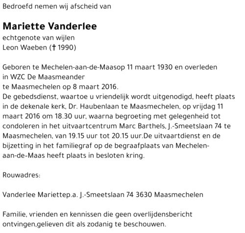 Mariette Vanderlee
