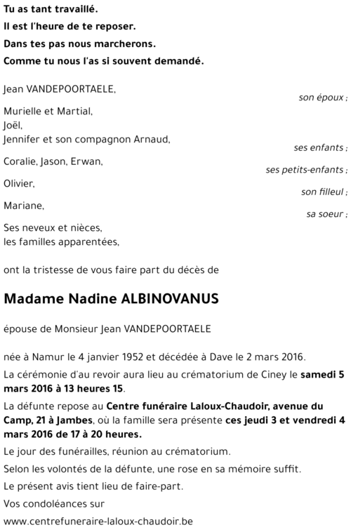 Nadine ALBINOVANUS