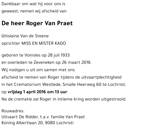 Roger Van Praet