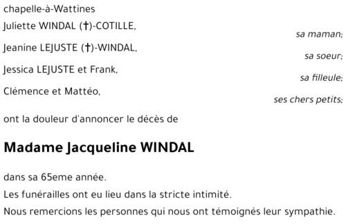 Jacqueline Windal
