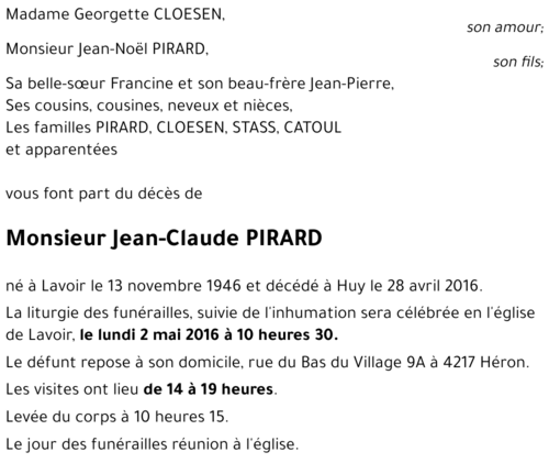 Jean-Claude PIRARD