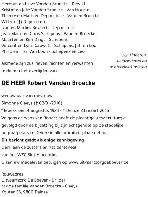 Robert Vanden Broecke